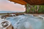 Terrace level hot tub